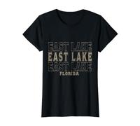 Vintage East Lake Florida Value Graphic T-Shirt, Women, Black, M
