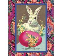 Vintage Easter Composition Notebook 7.5" x 9.25" | Rococo Aesthetic: Easter Composition Book + Easter Bunny Journal