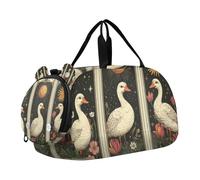 Vintage Easter Duck Tarot Cards Boy's Gym Duffel Bag with Shoes Compartment Large Capacity Weekend Travel Bag for Beach Swim Bags Pool Sports