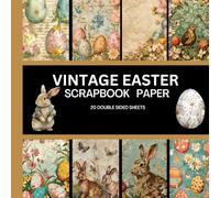 Vintage Easter Scrapbook Paper: 20 Double Sided Sheets 8.5 x 8.5 for Scrapbooking, Junk Journals, Mixed Media Art, Origami, Crafting projects, and More