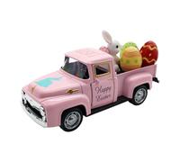 Vintage Easter Truck, Cute Bunny Toy, Large Egg Carrying Vehicle with Spring Theme, Kids Play Accessory, Wooden Toy with Colorful Design, Gift Idea for Boys Girls Family Home