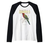 Vintage Eastern Rosella Bird Watching Art Nature Love Birds Raglan Baseball Tee