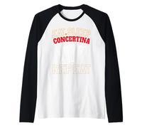Vintage Eat Sleep Concertina Repeat Folk Music Player Gifts Raglan Baseball Tee