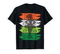 Vintage Eat Sleep Irish Dance Repeat Dancing Women Girls Tee T-Shirt