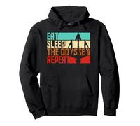 Vintage Eat Sleep Repeat The Odyssey Pullover Hoodie