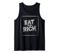 Vintage EAT The Rich Freedom Support Crew Election Humor Tank Top