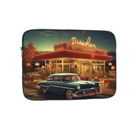 Vintage Eatery Dinner Laptop Sleeve Bag 10 Inch, Waterproof Shockproof Laptop Case Bag Computer Skin Bags Lightweight Tablet Carrying Case
