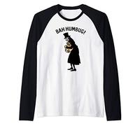 Vintage Ebenezer Scrooge Christmas Bah Humbug Scrooge Raglan Baseball Tee
