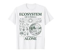 Vintage Ecosystem Biology Graphic Nature Science Academic T-Shirt