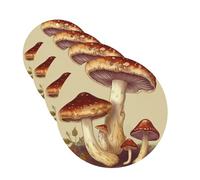Vintage Edible Mushrooms Car Air Fresheners Cards 4 Pcs Hanging Fragrance Scented Cards Long-Lasting Car Aromatherapy Tablets for Wardrobe Bathroom Car Interior Mirror Pendant Gifts
