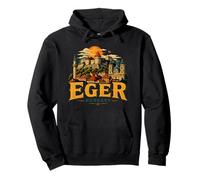 Vintage Eger Hungary Travel Souvenir Landmark Gift Pullover Hoodie