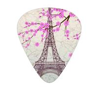 Vintage Eiffel Tower Guitar Pick 12 Packs For Acoustic Electric Guitars Bass Or Ukulele With Three Different Thickness