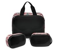 Vintage Eiffel Tower Makeup Bag for Women Men, France Tower Translucent Cosmetic Bag Wash Pouch Shower Bag 3 Pcs Travel Toiletry Toiletries Cosmetic Organizer