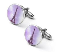 Vintage Eiffel Tower Paris Shirt Cufflinks for Men Cuff Links Tie Father Husband Wedding Business 2.0cm