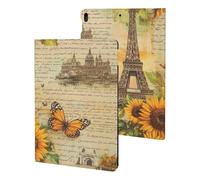 Vintage Eiffels Tower Paris British Slim Case Compatible with iPad 10th 9th 8th 7th Generation 2022 2021 2020 2019 Protective Cover Stand
