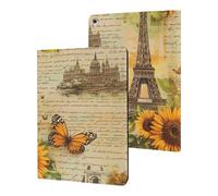Vintage Eiffels Tower Paris British Slim Case Compatible with iPad 10th 9th 8th 7th Generation 2022 2021 2020 2019 Protective Cover Stand