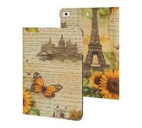 Vintage Eiffels Tower Paris British Slim Case Compatible with iPad 10th 9th 8th 7th Generation 2022 2021 2020 2019 Protective Cover Stand