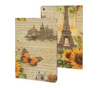 Vintage Eiffels Tower Paris British Slim Case Compatible with iPad 10th 9th 8th 7th Generation 2022 2021 2020 2019 Protective Cover Stand