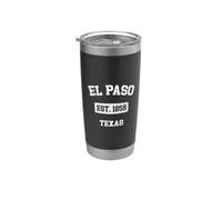 Vintage El Paso Texas TX Est. 1859 Souvenir Stainless Steel Insulated Tumbler