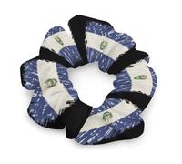 Vintage El Salvador Flag Hair Scrunchies for Women Elastic Hair Bands Soft Hair Ties for Styling Gift Christmas Valentine's Day
