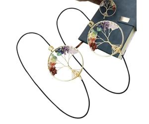 Vintage Elastic Bookmarks - 2 Piece Tree Page Holder Crystal Decorated | Stylish Elastic Bookmarks for Planners Diaries Notebooks Review Logs Date Bi