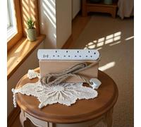 Vintage Electric Extension Leads, 13 amp rated Power Strips with 4 Way Outlets, 4 Socket Extension Cable with 2M Braided Fabric Twisted Cord for Home Office (Palace Clay (White Plug))