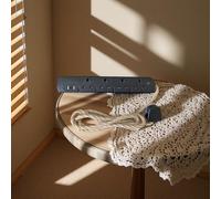 Vintage Electric Extension Leads, 13 amp rated Power Strips with 4 Way Outlets, 4 Socket Extension Cable with 2M Braided Fabric Twisted Cord for Home Office (Palace Clay (Black Plug))