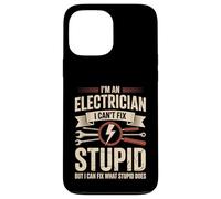 Vintage Electrician Humor Graphic Fix What Stupid Does Case for iPhone 13 Pro Max