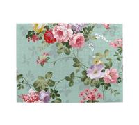 Vintage Elegant Pink Red Roses Pattern,500 Pieces Puzzles for Adults-Wooden Jigsaw Puzzle for Adults Elderly