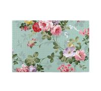 Vintage Elegant Pink Red Roses Pattern1000 Piece Jigsaw Puzzles for Adults, Wooden Jigsaw Puzzle