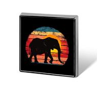 Vintage Elephant Sunset Funny Lapel Tie Pin Buttons Brooch Badge Pin Clothes Hat Accessories for Men Women