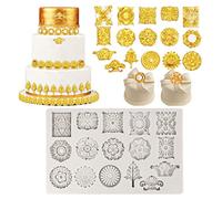 Vintage Embossed Silicone Chocolate Mold Birthday Cupcake Cake Decor Kitchen Baking Tool