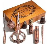 Vintage Embroidery Scissors, Retro Antique Sewing Tools with Comfortable Handle, Stainless Steel Embroidery Kit for Sewing Enthusiasts and Household Craft Accessories,Mothers Day Gifts