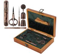 Vintage Embroidery Scissors, Retro Antique Sewing Tools with Comfortable Handle, Stainless Steel Embroidery Kit for Sewing Enthusiasts and Household Craft Accessories