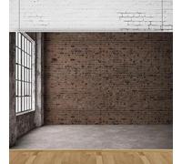 Vintage Empty Room Photography Backdrop Retro Red Brick Wall Window Shabby Jerusalem Building Interior Room Background Banner 440x300CM