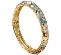 Vintage Enamel Bracelet Maple Leaf for Casual Formal Wear(I)