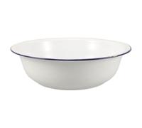 Vintage Enamel Foot Soaking Basin White 32cm Retro Wash Bowl