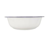 Vintage Enamel Foot Soaking Basin White 34cm Large Capacity Bowl | Easy to Clean, Multifunctional Home Use, Unique Shape, Portable Foot Bath Tub for Feet