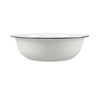 Vintage Enamel Foot Soaking Basin, White 34cm, Large Capacity | Multifunctional Use, Easy to Clean, Retro Classic Style, Home Decor and Foot Baths