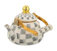 Vintage Enamel Teapot 1.5l Long Spout with Lid for Stovetop