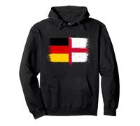 Vintage England Germany Flag Proud English German Fans Pride Pullover Hoodie