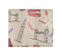 Vintage England London Big Ben Red Blus Crown Human 1 PC Side Door Curtain Panel, Sheer Rod Pocket Window Curtain Drape Thermal Insulated & Side Light Blocking Panel 25x72 in