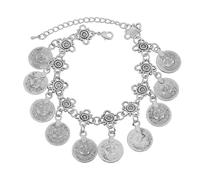Vintage Engraved Coin Statement Bracelet Bohemian Tribal Ethnic Coins Tassel Barefoot Sandals Retro Boho Gypsy Anklet Foot Hand Chain Fashion Summer Beach Belly Dance Jewelry Accessories for Women