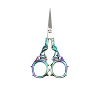 Vintage Engraved Stainless Steel Embroidery Scissors Multipurpose Craft Tool for Sewing Trimming and Decorative Display Portable Stainless Steel Thread Clippers