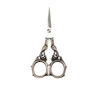 Vintage Engraved Stainless Steel Embroidery Scissors Multipurpose Craft Tool for Sewing Trimming and Decorative Display Portable Stainless Steel Thread Clippers