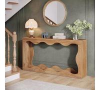 Vintage Entryway Table,Wooden Entryway Table Sturdy and Durable,Aesthetically Refined,Versatile Design Ideal for Home Study Storage Solutions(Light brown)