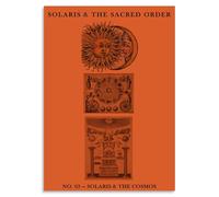 Vintage Esoteric Poster - Solaris & Sacred Order - Occult Wall Art & Alchemy Sun Moon Print - A4