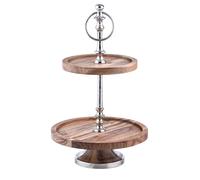 Vintage Etagere Fruit Muffin Cupcake Cake Stand 2 Levels Fruit Bowl Wedding