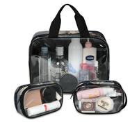 Vintage Ethnic Oceans Ship Travel Makeup Bag for Women Men, Translucent Cosmetic Bags 3 Pcs Large Shower Wash Pouch Toiletry Cosmetic Toiletries Organizer