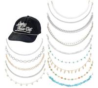 Vintage Ethnic Trucker Hat Chain Accessories Set, 14-Piece Bohemian Chains, Easy Lobster Clasp Attachment, Customizable For Most Adult Trucker Hats